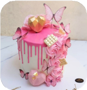 Pink Butterfly Cake
